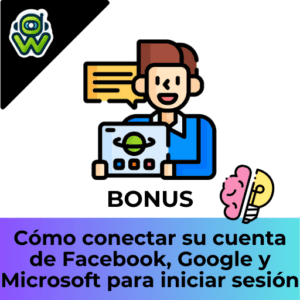 Conecta tus cuentas de Google, Facebook y Microsoft