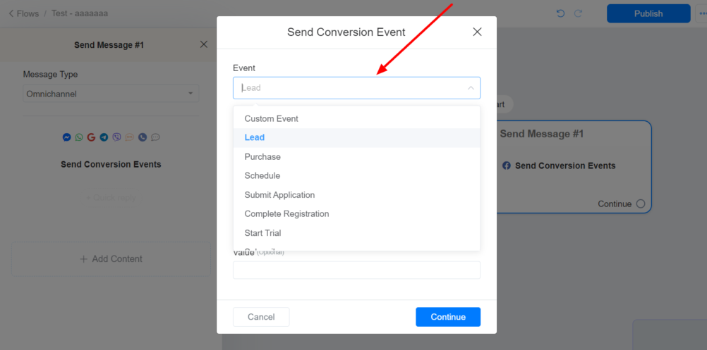 Enviar eventos de conversión