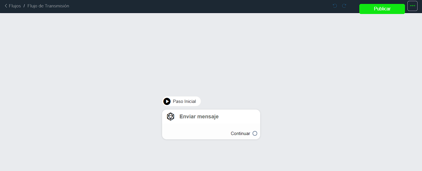 Ejemplo de flujo de transmisión en Whapify