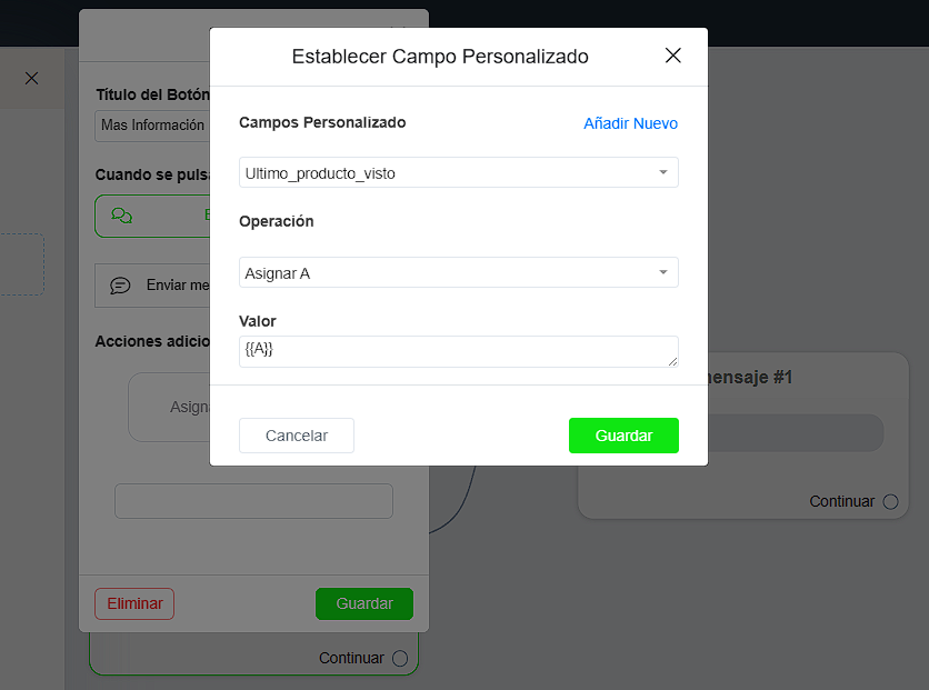 Campo último producto