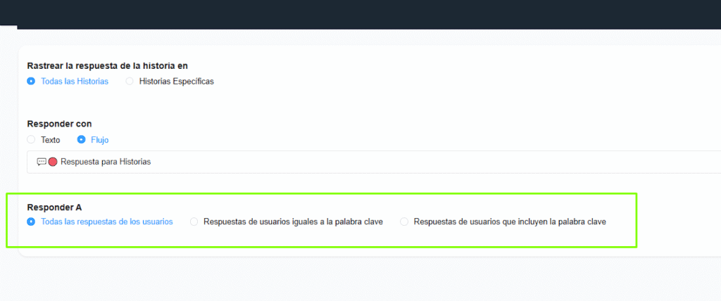 Activar automatización de historias