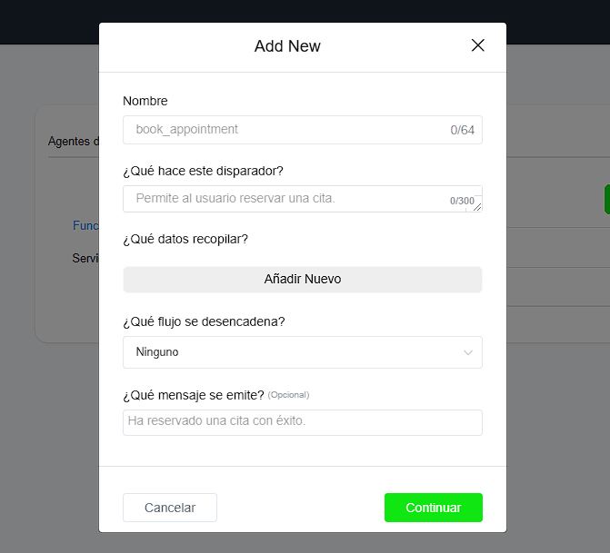 Configurar función ChatGPT