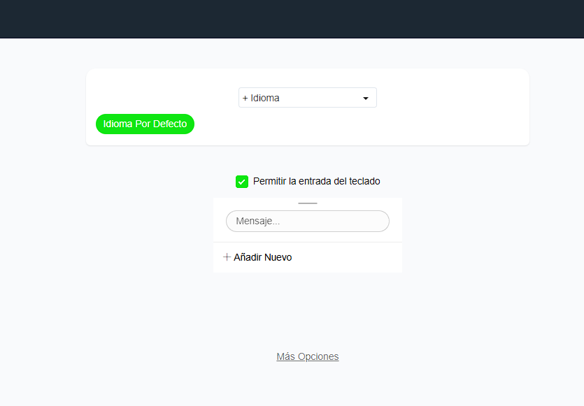 Configuración del menú persistente