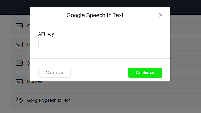 Pegar clave API en Whapify