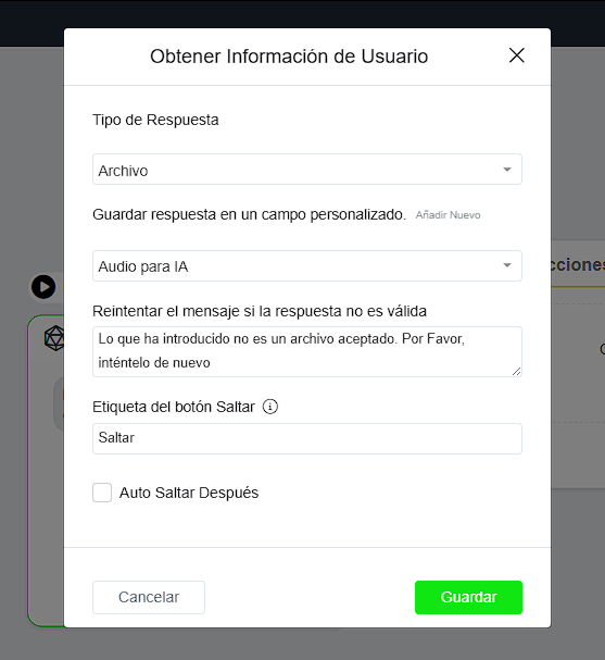 Configurar audio OpenAI