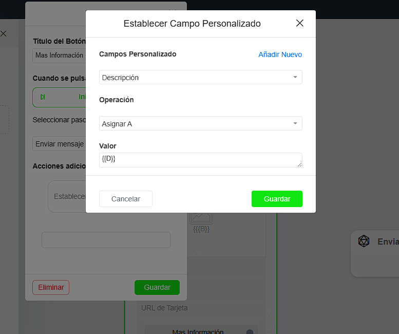 Configurar campo personalizado