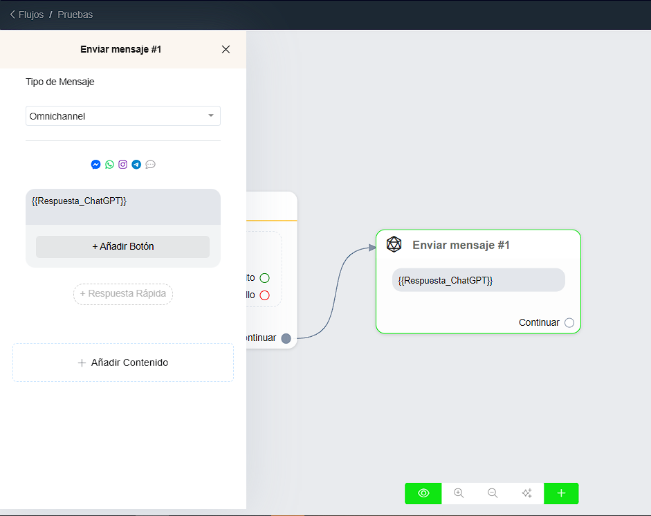 Enviar texto convertido