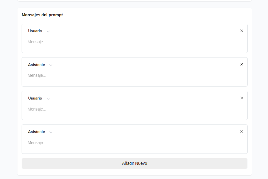 Mensajes de entrenamiento del agente