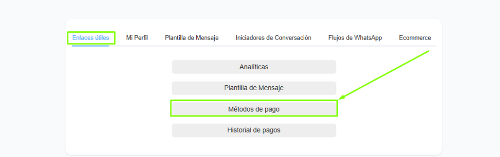 Sección de enlaces útiles